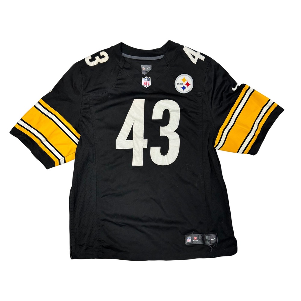 Nike Pittsburgh Steelers Troy Polamalu 43 Jersey Mens XL Black Stitched NFL